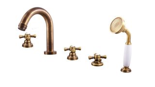 Смеситель на борт ванны Rav Slezak Morava retro MK362.5PSM бронза